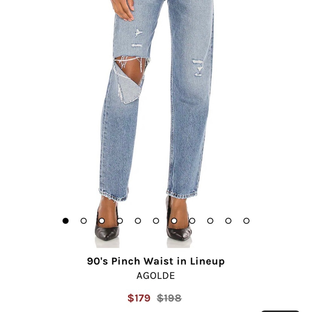 Selling NWT AGOLDE 90s pinch waist high tide straight jean.